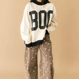 BOO! Ghost Reversible Mock Neck Sweatshirt