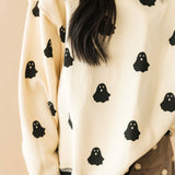 BOO! Ghost Reversible Mock Neck Sweatshirt