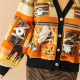 Multi Spooky Windows Cardigan | Queen Of Sparkles