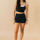 Double Layered Sports Bra | Black