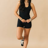Scoop Neck Halter Top | Black