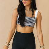Scrunched Strap Sports Bra | Black