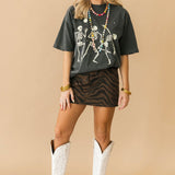 Daze Malibu Mini Skirt | Desert Zebra