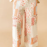 Patchwork Floral Wide Leg Pant