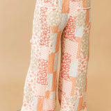 Patchwork Floral Wide Leg Pant