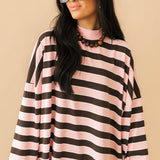 Sheila Mock Neck Top | Pink