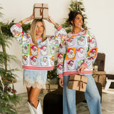 Checkered Santa Sweatshirt | Queen Of Sparkles X Lexi Jade's