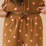Moxie Polka Dot Jogger | Rust Pink