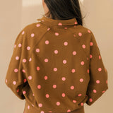 Moxie Polka Dot Collared SS | Rust Pink