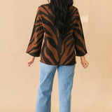 On The Prowl Tiger Sweater | Brown