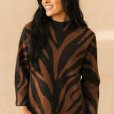 On The Prowl Tiger Sweater | Brown