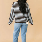 Fall Feels Stripe Cardigan | Brown Blue