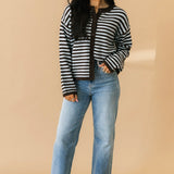 Fall Feels Stripe Cardigan | Brown Blue