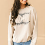 Horseshoe Sweatshirt W/ Stones