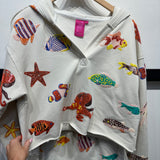 Neutral Multi Under The Sea Creature Hoody Sweatshirt | Queen Of Sparkles