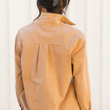 Classic Button Down Top | Camel