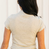 Long Weekend Stripe Top | Yellow Gray