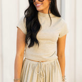 Long Weekend Stripe Top | Yellow Gray