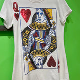 White Queen Of Hearts Tee Dress