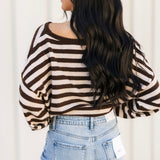 Fallon Stripe Sweater | Chocolate