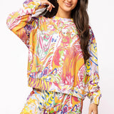 Rainbow Multi Abstract Tiger Sweatshirt | Queen Of Sparkles