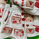 White Love Letters Shorts