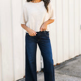 Anika Pointelle Cardigan | Oatmeal
