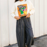 Mineral Wash Barrel Pant | Black