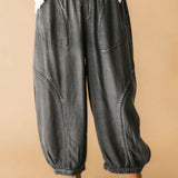 Mineral Wash Barrel Pant | Black