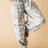 Camo & Plaid Patchwork Pant