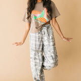 Camo & Plaid Patchwork Pant