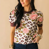 Leopard In Bloom Sweater