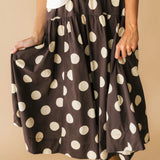 Fall Fave Polka Dot Skirt | Chocolate