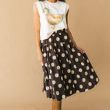 Fall Fave Polka Dot Skirt | Chocolate