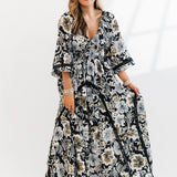 Printed Dixie Maxi | Black Combo