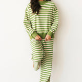 Paige Mock Neck Top | Green Multi