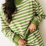 Paige Mock Neck Top | Green Multi