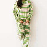 Paige Stripe Pant | Green Multi