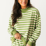 Paige Mock Neck Top | Green Multi