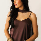 Daliah Maxi Dress W Scarf | Chocolate
