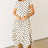 Brunch Babe Polka Dot Top | Cream