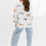 Grey Neon Sneaker Sweatshirt | Queen Of Sparkles