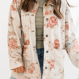 Avery Denim Jacket Print  Exploded Floral