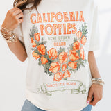 Harvest Vintage Wash Tee  California Poppies