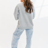 Grey Metallic Strawberry Sweatshirt | Queen Of Sparkles