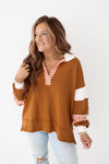 DREAMHOUSE PULLOVER | CAMEL & IVORY