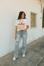 HIGH RISE DISTRESSED FLARE | LIGHT