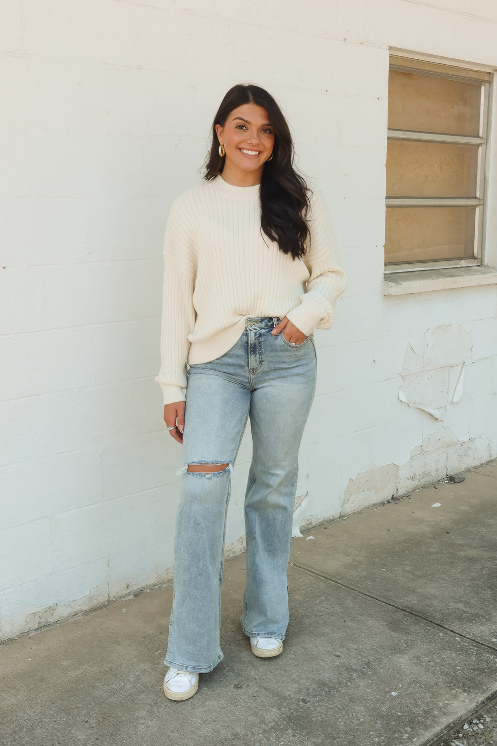 WARM LOVE FUZZY SWEATER | CREAM