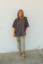 GO TO CREW NECK TEE | CHARCOAL