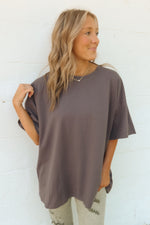 GO TO CREW NECK TEE | CHARCOAL